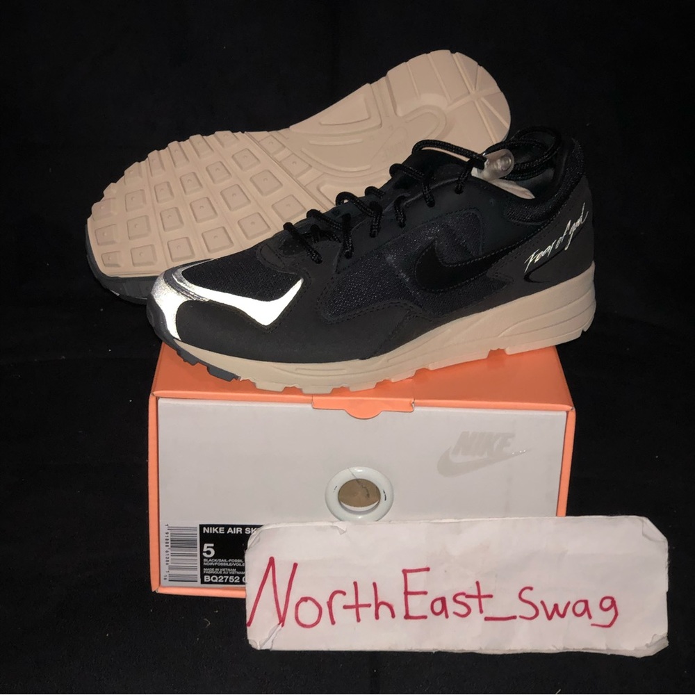 Nike x Fear of God FOG Air Skylon II 2 Black Sail Sz 5 BQ2752-001